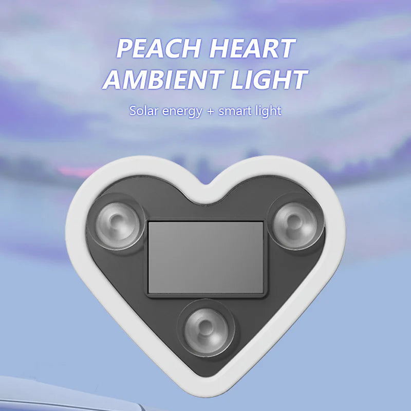 Car Window Ambient Light – Solar Powered, No Wiring, Heart-Shaped Neon Light