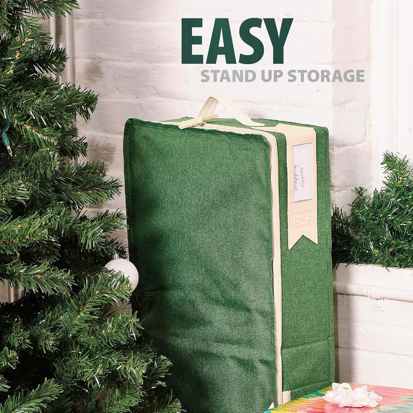 Gift Wrapping Paper Storage Organizer – Portable Case with 6 Compartments