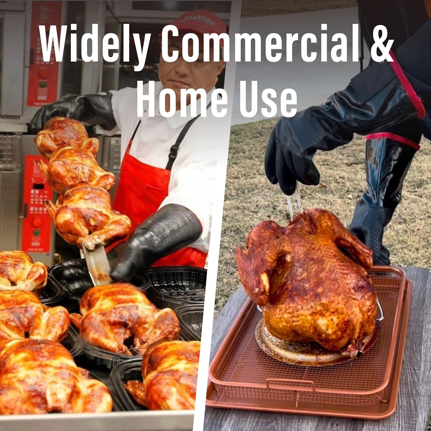 High-Temperature BBQ Gloves – Oil & Water Resistant, Perfect for Smoking, Grilling