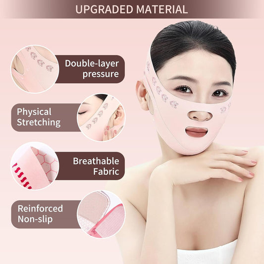 V-Lift Face &amp; Jaw Strap for Sleep — Chin &amp; Jawline Trainer for Double Chin Reduction &amp; Facial Contouring