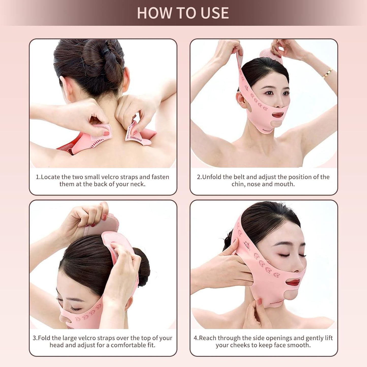 V-Lift Face &amp; Jaw Strap for Sleep — Chin &amp; Jawline Trainer for Double Chin Reduction &amp; Facial Contouring