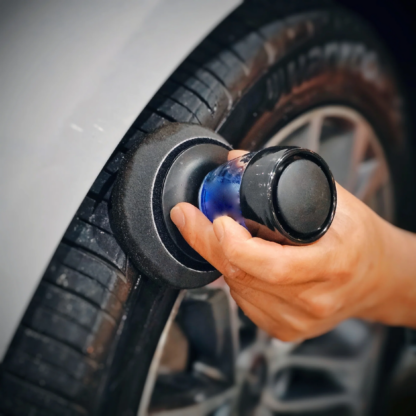 All-in-One Tire Shine Applicator – For Tires, Trim, and Leather