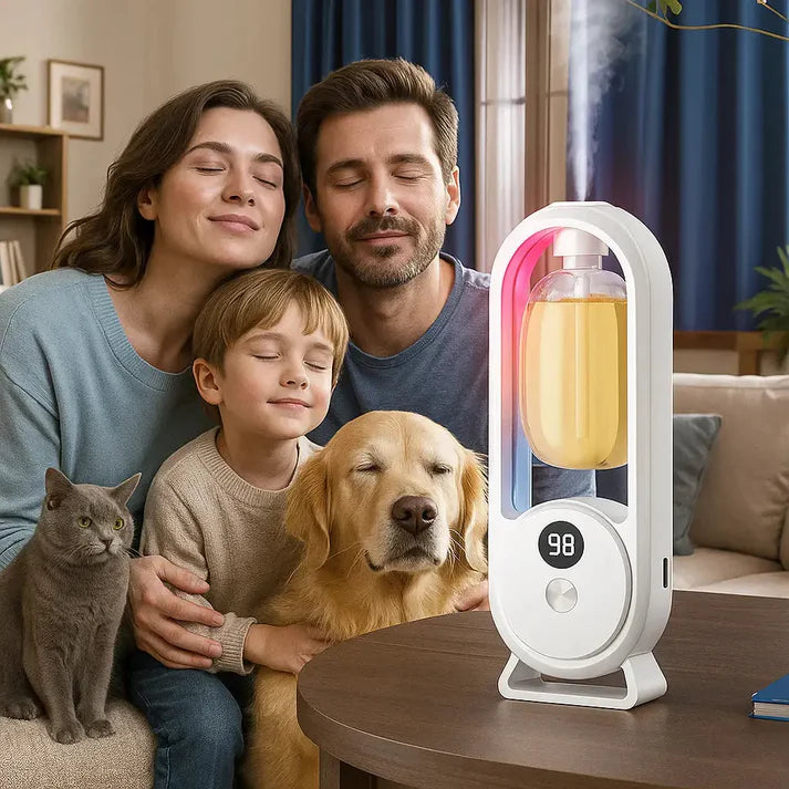 Automatic Space Aroma Diffuser — Light-Oxygen Relaxation Aromatherapy Device