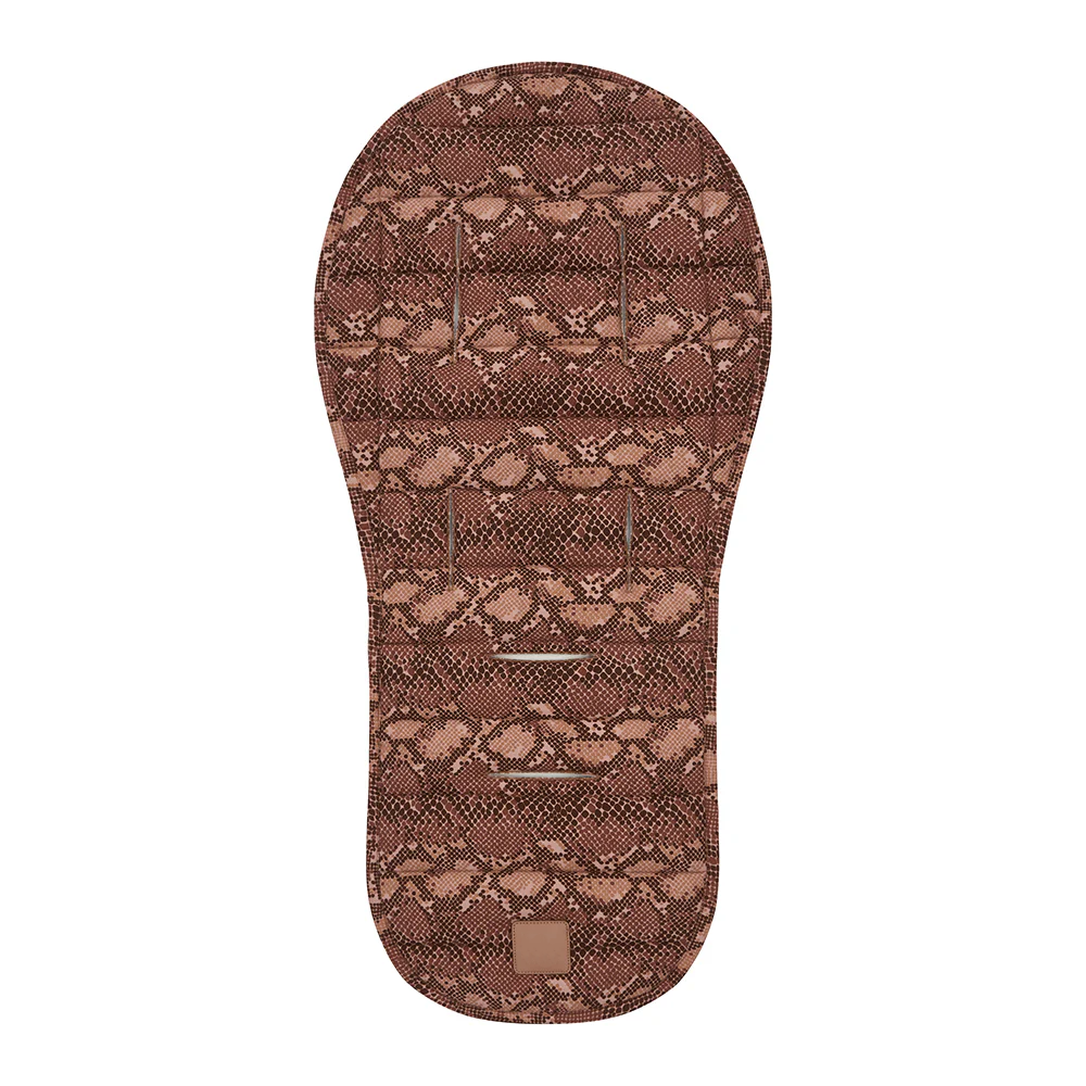 Natural Striped Universal Linen Stroller Pad – Hypoallergenic, Temperature-Regulating