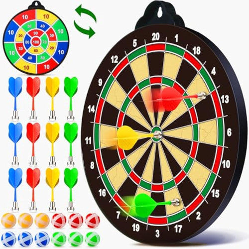 2-in-1 Magnetic Dart Board Game Set for Kids