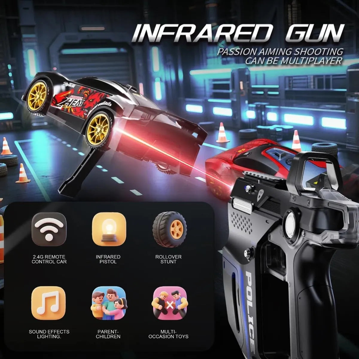2.4G Infrared Laser Shooting Remote Control Car