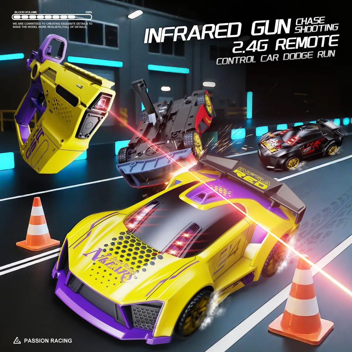 2.4G Infrared Laser Shooting Remote Control Car