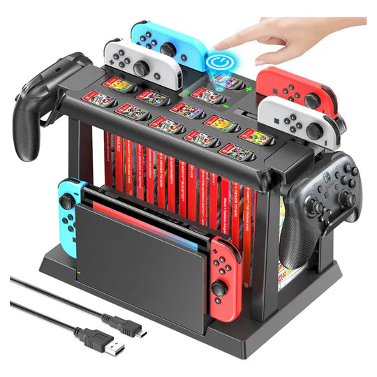 Switch Game Storage Station with Controller Charger