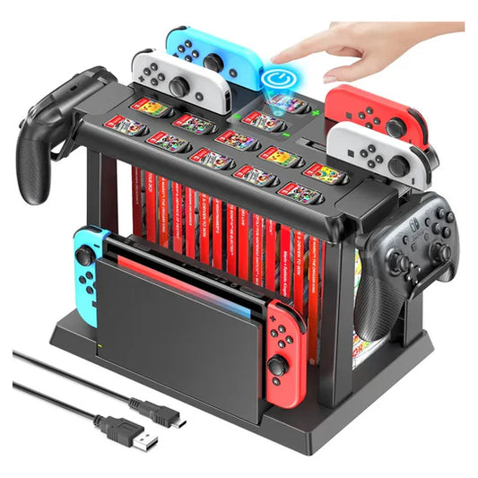 Switch Game Storage Station with Controller Charger