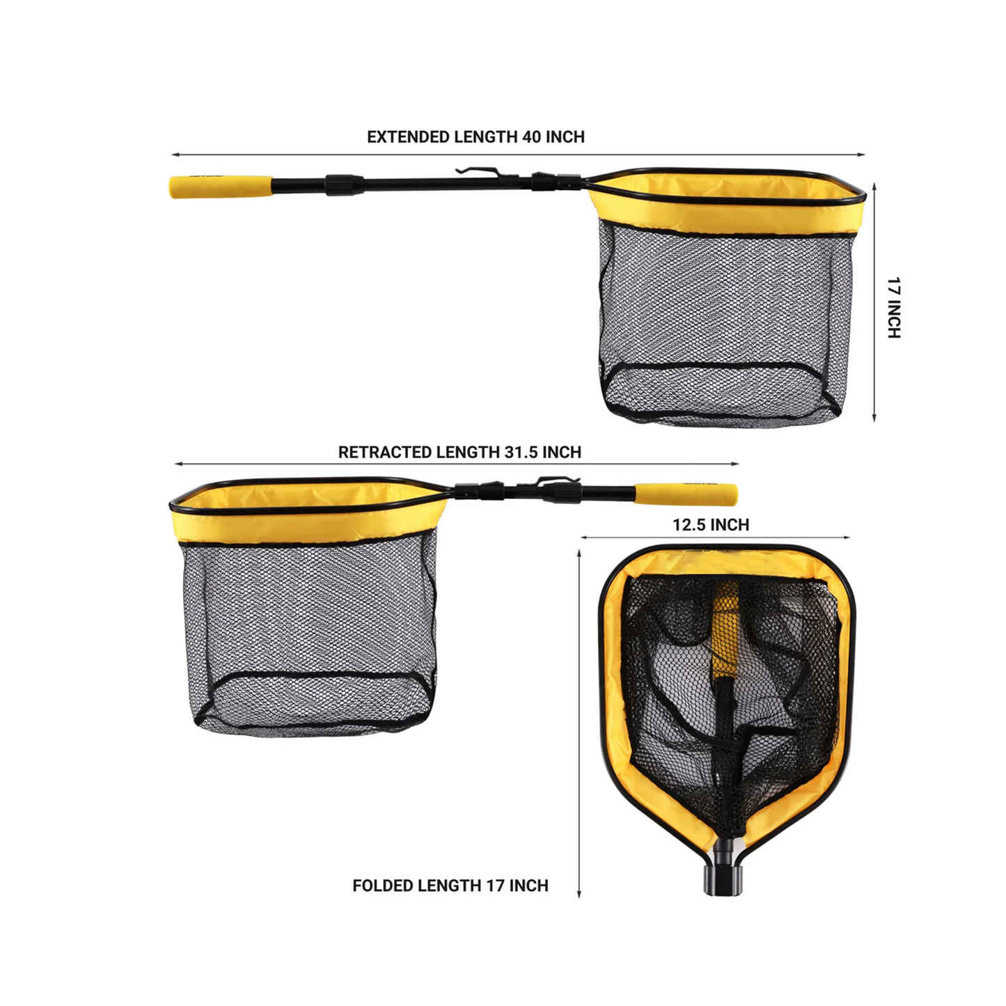 Floating fishing net with handle