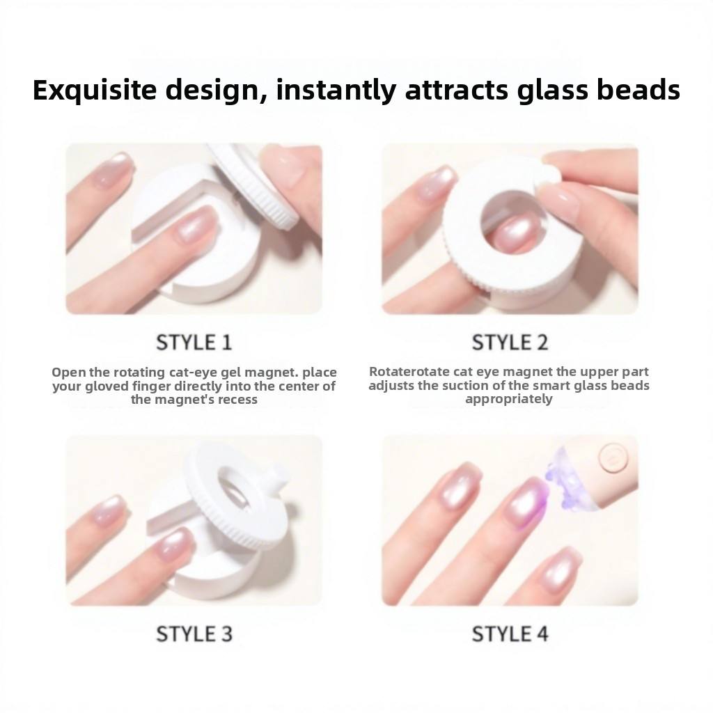 Rotating cat-eye magnet nail art tools