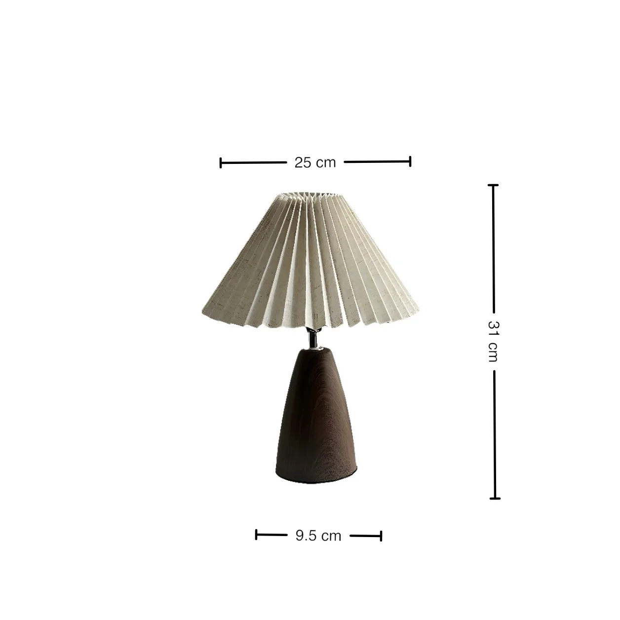 Nordic Walnut Ceramic Table Lamp – Warm Ambient Lighting for Living Spaces