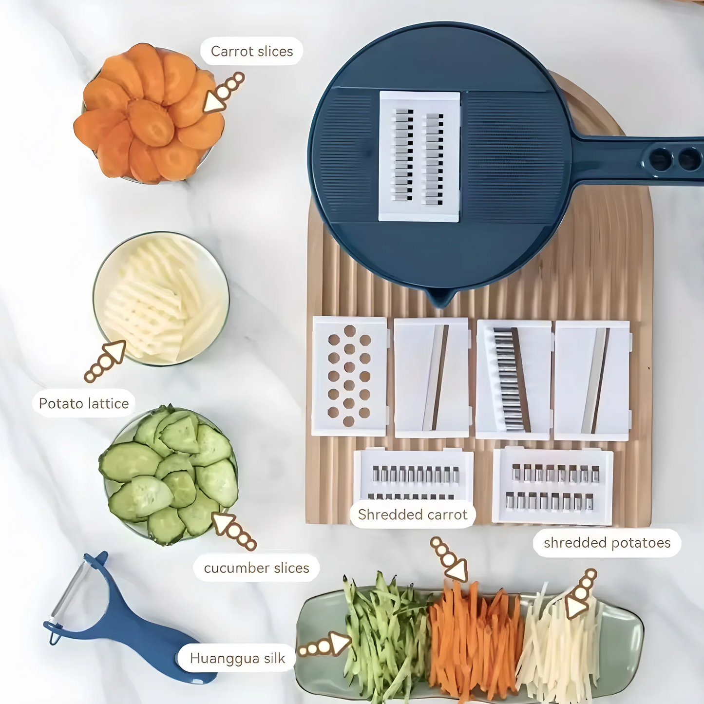 9-in-1 Quick Shred Multifunctional Vegetable Cutter