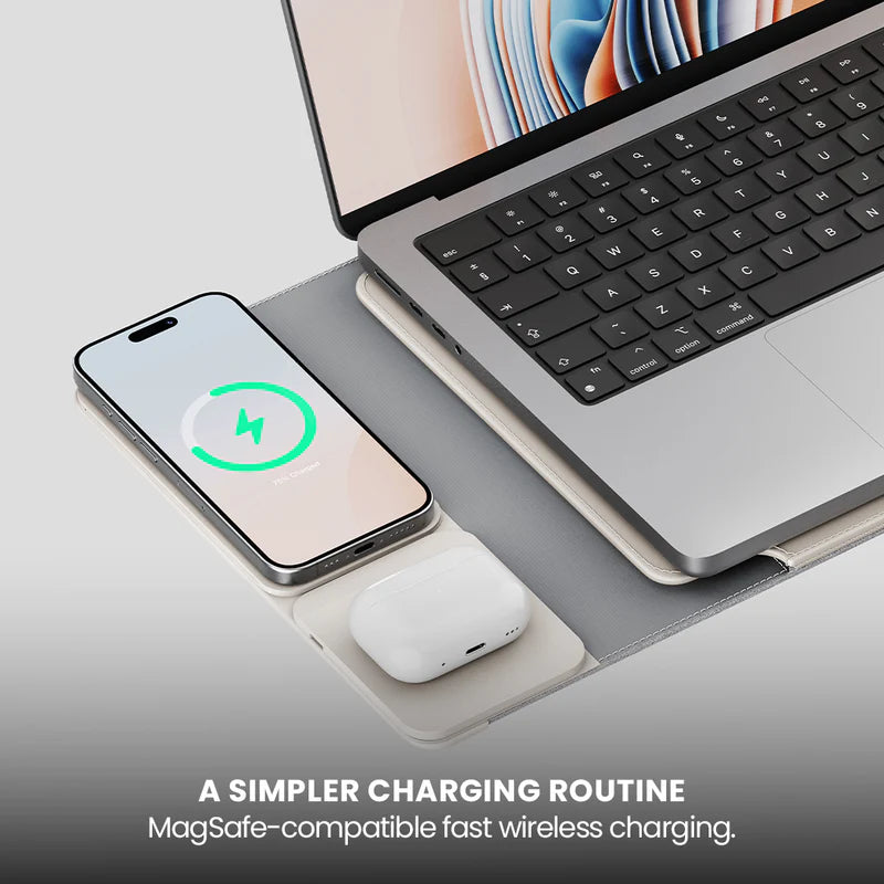 Laptop protective case with charging stand