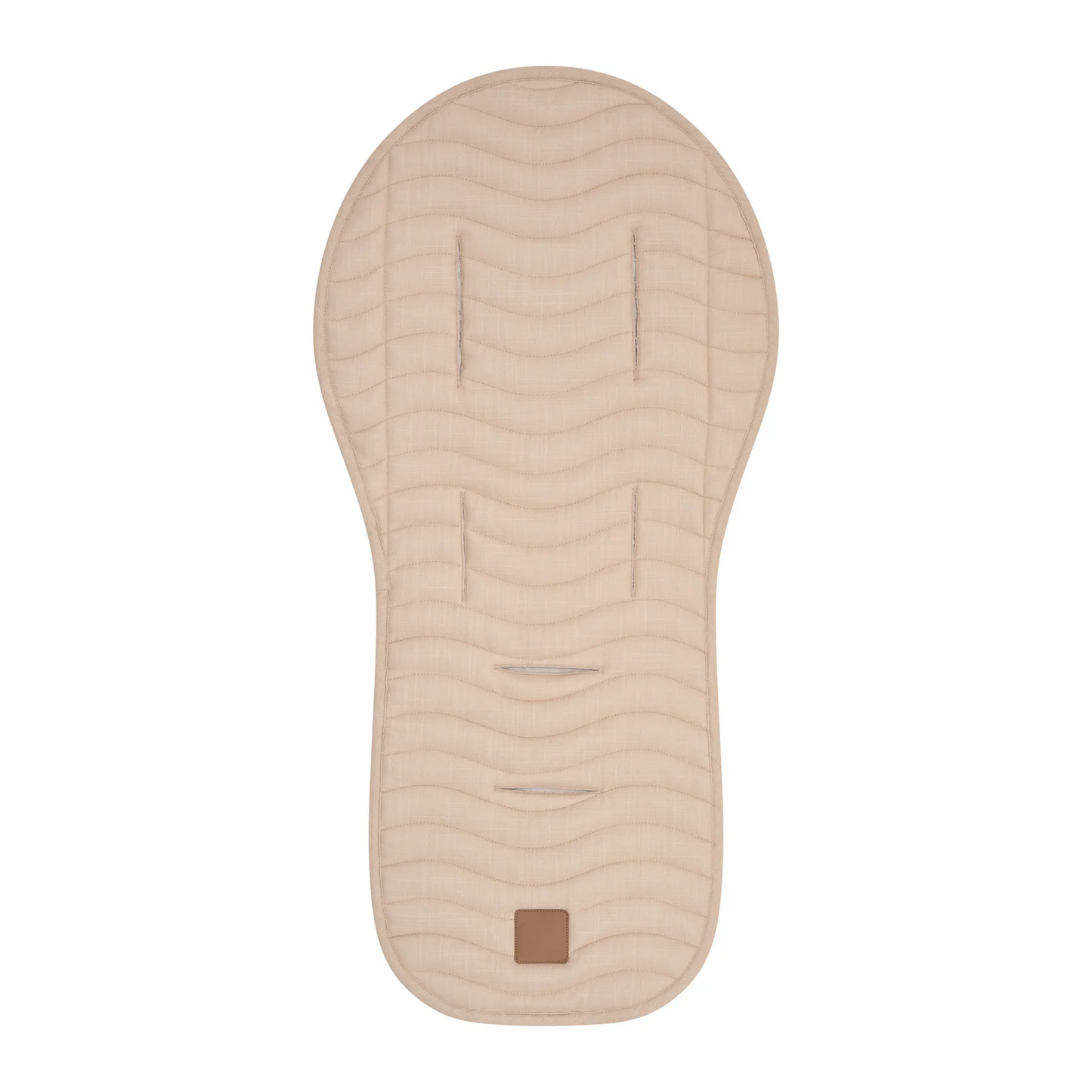 Natural Striped Universal Linen Stroller Pad – Hypoallergenic, Temperature-Regulating