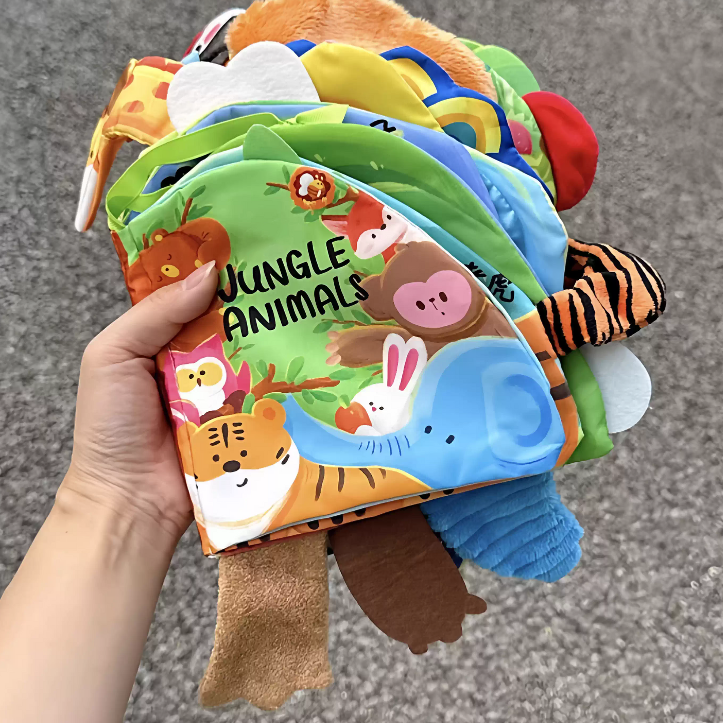 Colorful Polyester Cloth Book – Multi-Sensory Learning for Babies