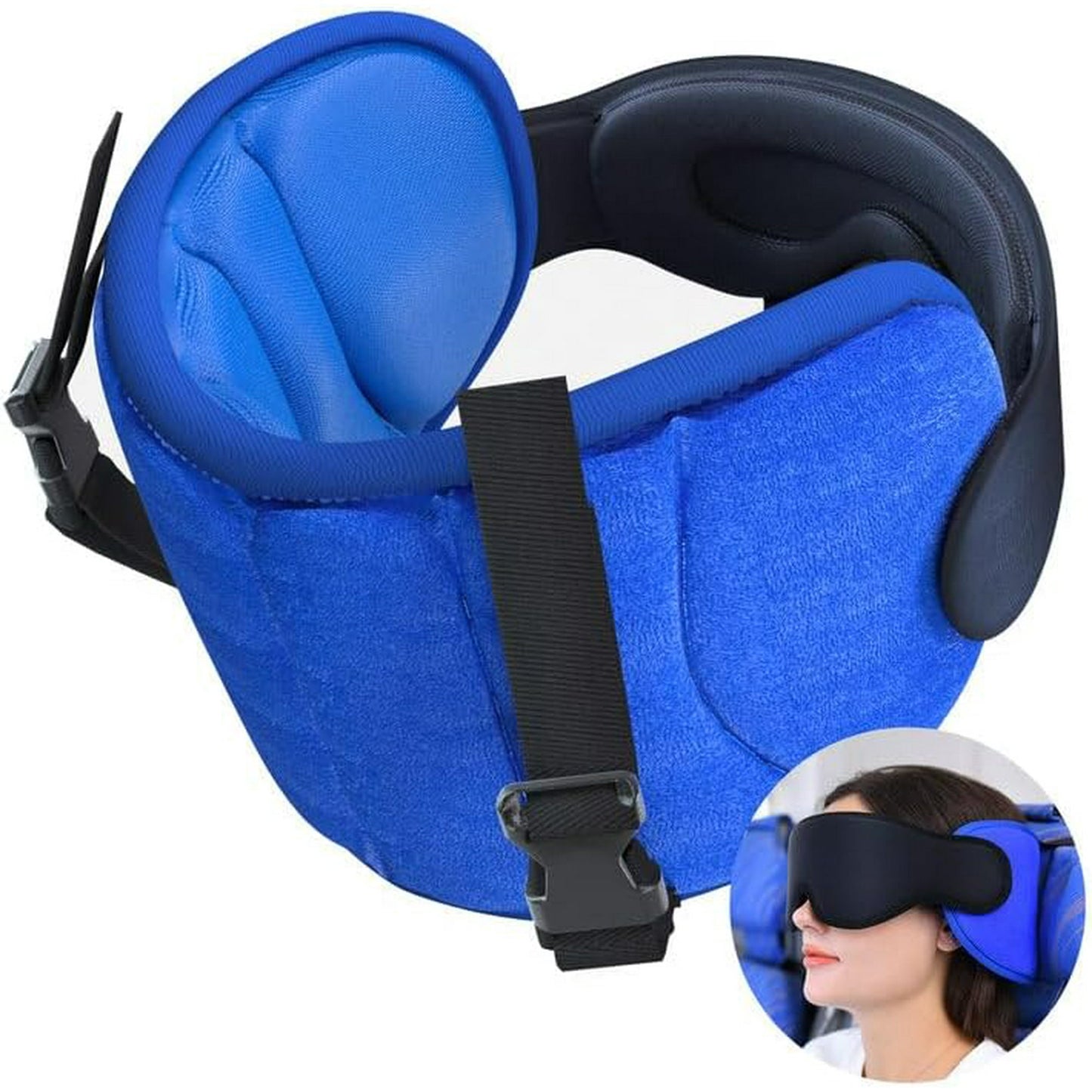 360° Travel Pillow with Head Band & Sleep Mask