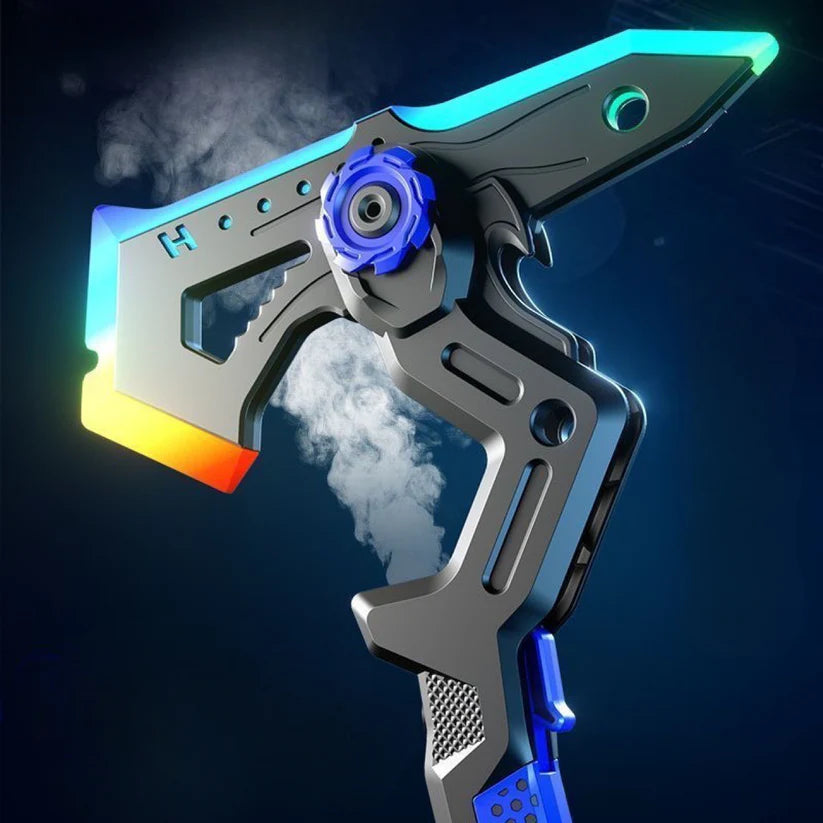 LED Laser Axe Sword Toy – Dual-Mode Smoke, Sound Effects, Samurai Sword with RGB Lights