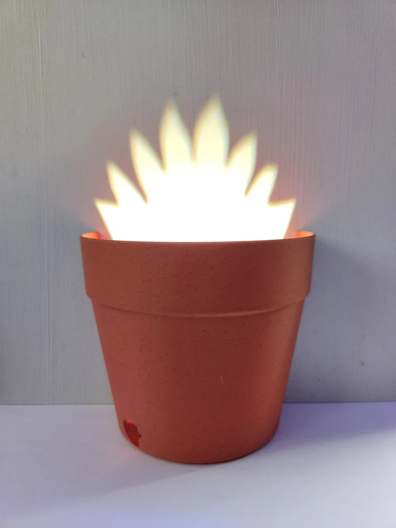 Light Projection Planter — 3D-Printed Creative Shadow &amp; Light Flower Pot
