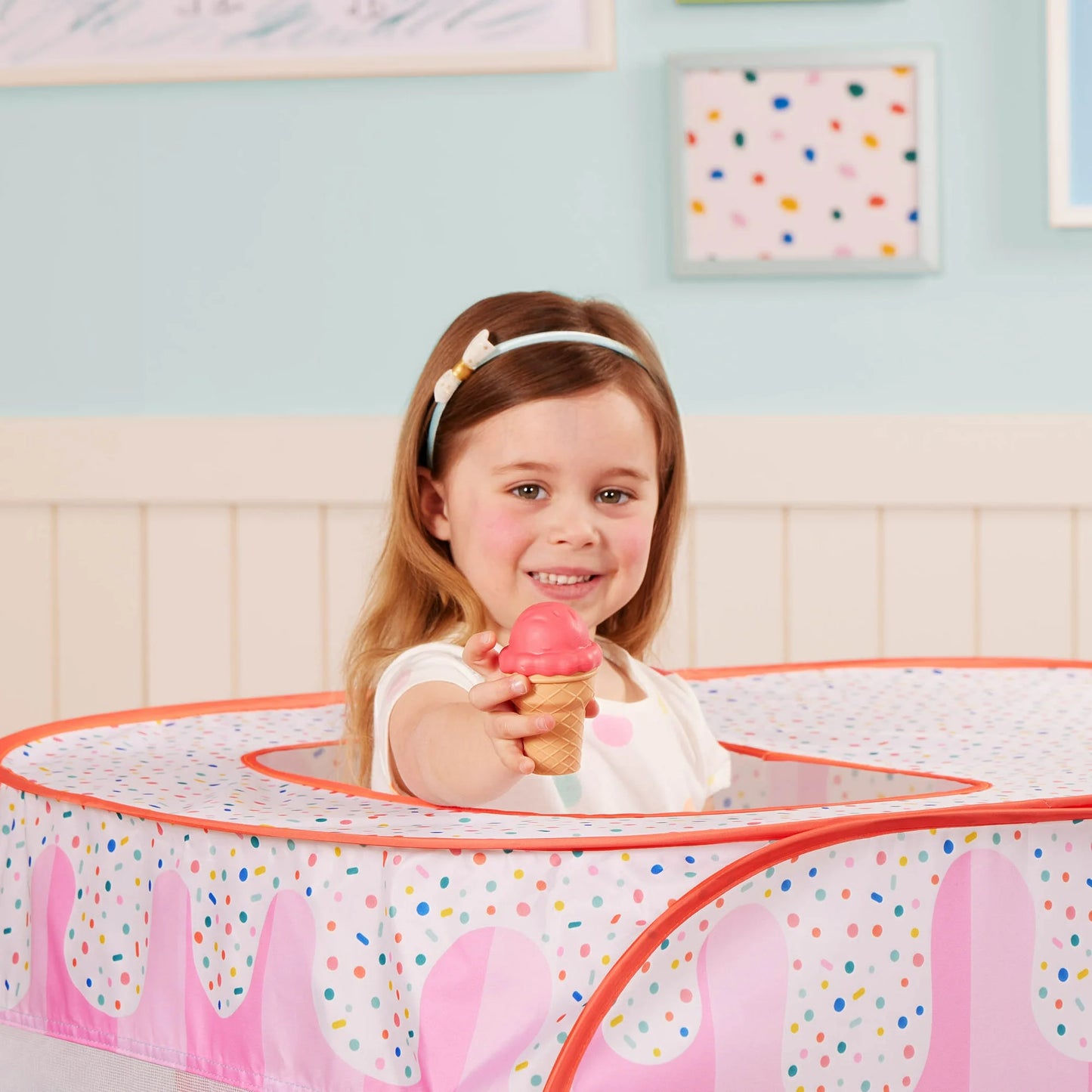 Dessert Pop-up Tent 25-Piece Dessert Set, Toddler and Preschool Toy Pop-up Tent