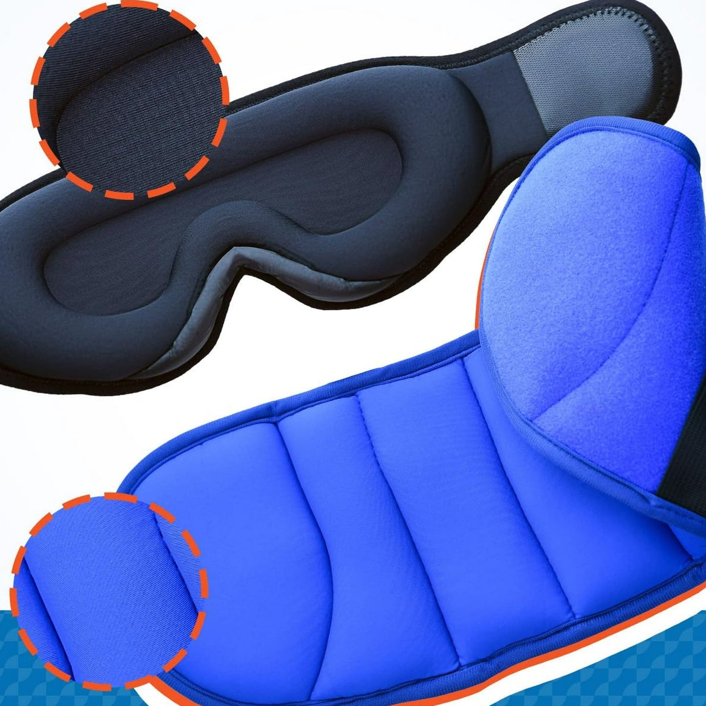 360° Travel Pillow with Head Band & Sleep Mask