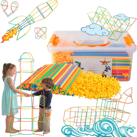 800-Piece Straw Constructor STEM Building Set