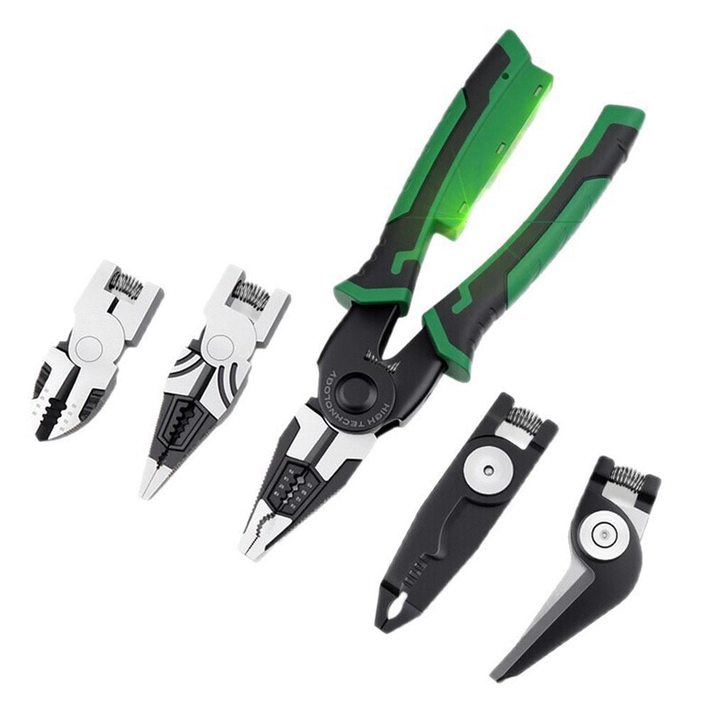 6 in 1 Circlip Pliers Set – Snap Ring & Retaining Ring Pliers with Removable Heads