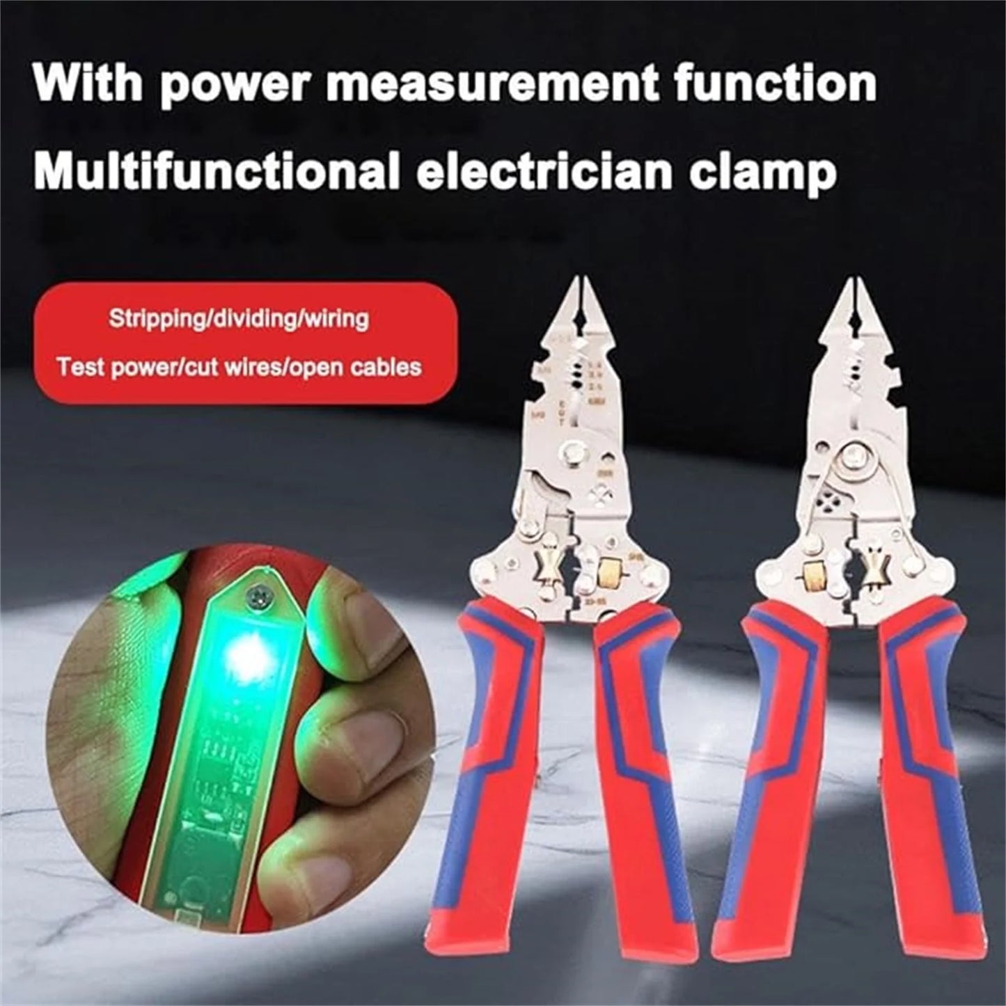 13-in-1 Foldable Wire Stripper-Wire strippers with voltage testing function