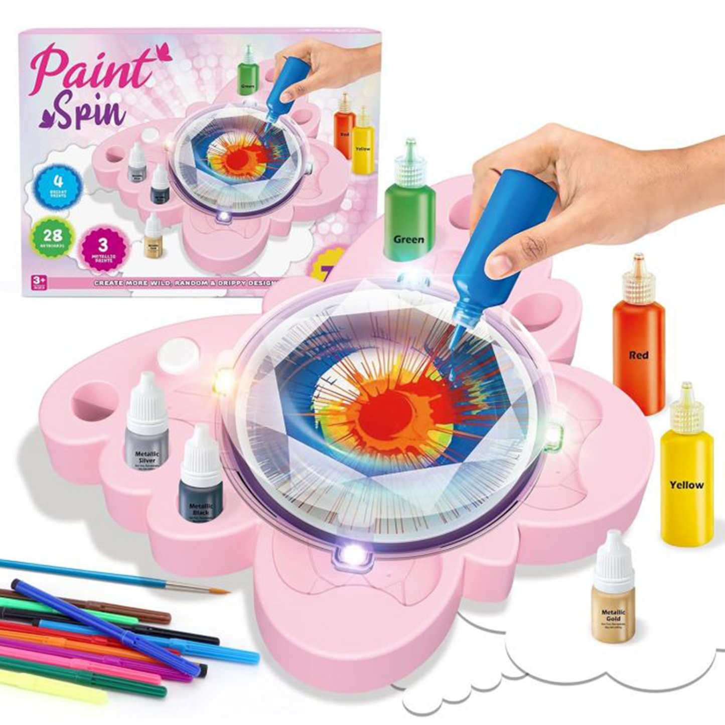 Paint Spin Art Machine Kit for Girls Boys, Arts Crafts for