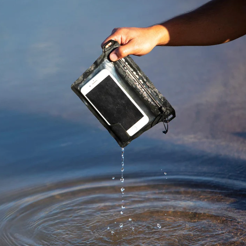 Visible waterproof bag with tight zipper closure