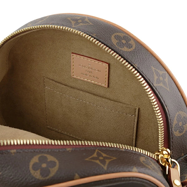 Mini hat box, genuine leather, excellent craftsmanship