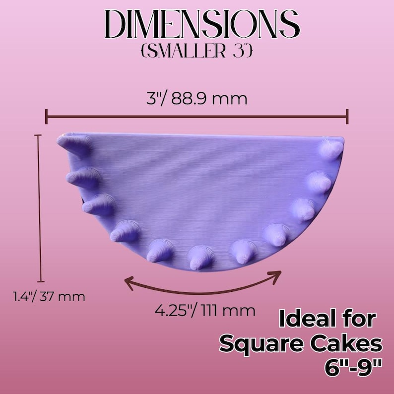 Cake Decorating Piping Guide Tool Set: 3D Printed Swag Guides