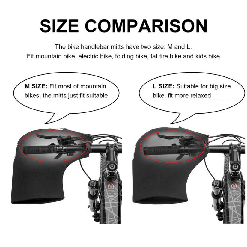 Handlebar Mittens - Cold Weather Windproof MTB Bar Covers