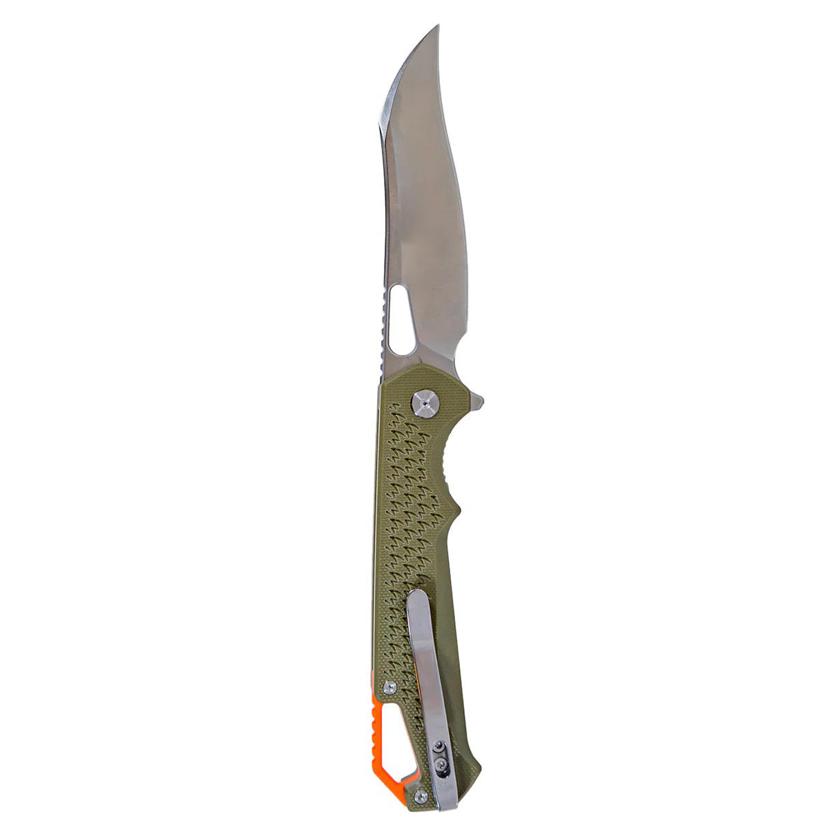 Folding EDC Knife – D2 Steel, Olive Green G10 Handle, Liner Lock