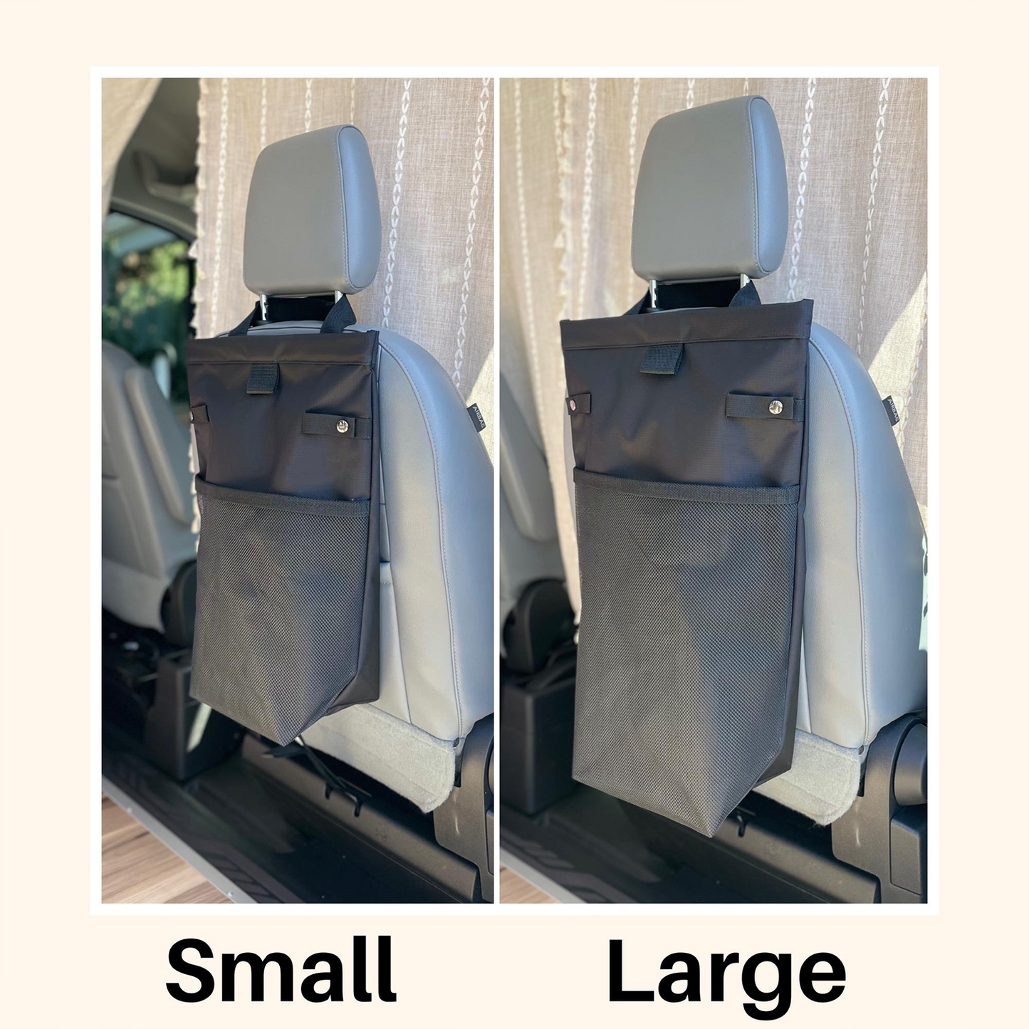 Seat back laundry bag