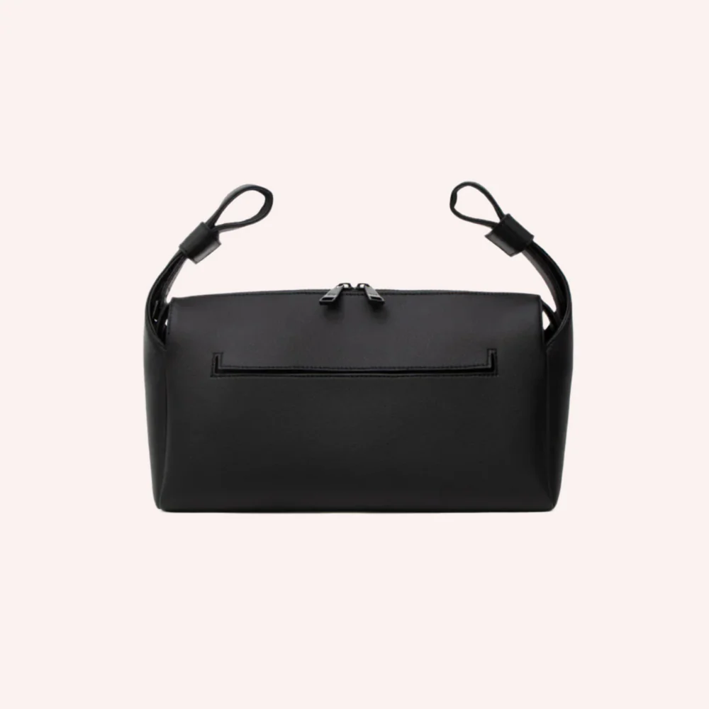 Stroller Organizer Bag – Vegan Leather Storage with Convertible Shoulder Strap