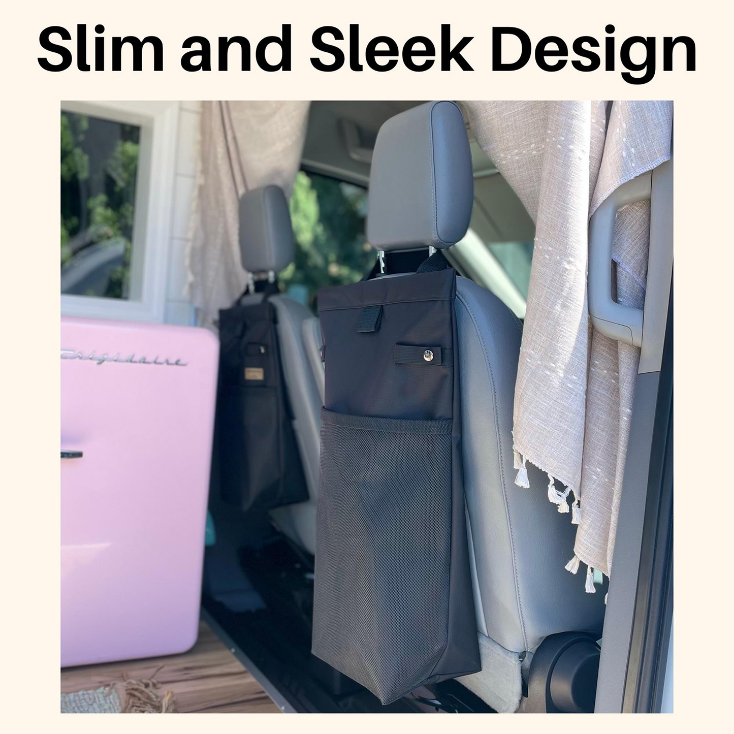 Seat back laundry bag