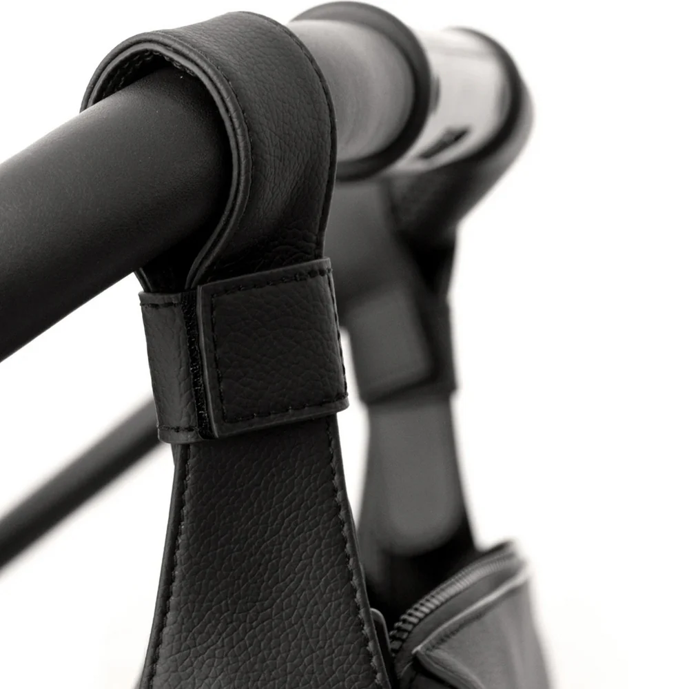 Stroller Organizer Bag – Vegan Leather Storage with Convertible Shoulder Strap
