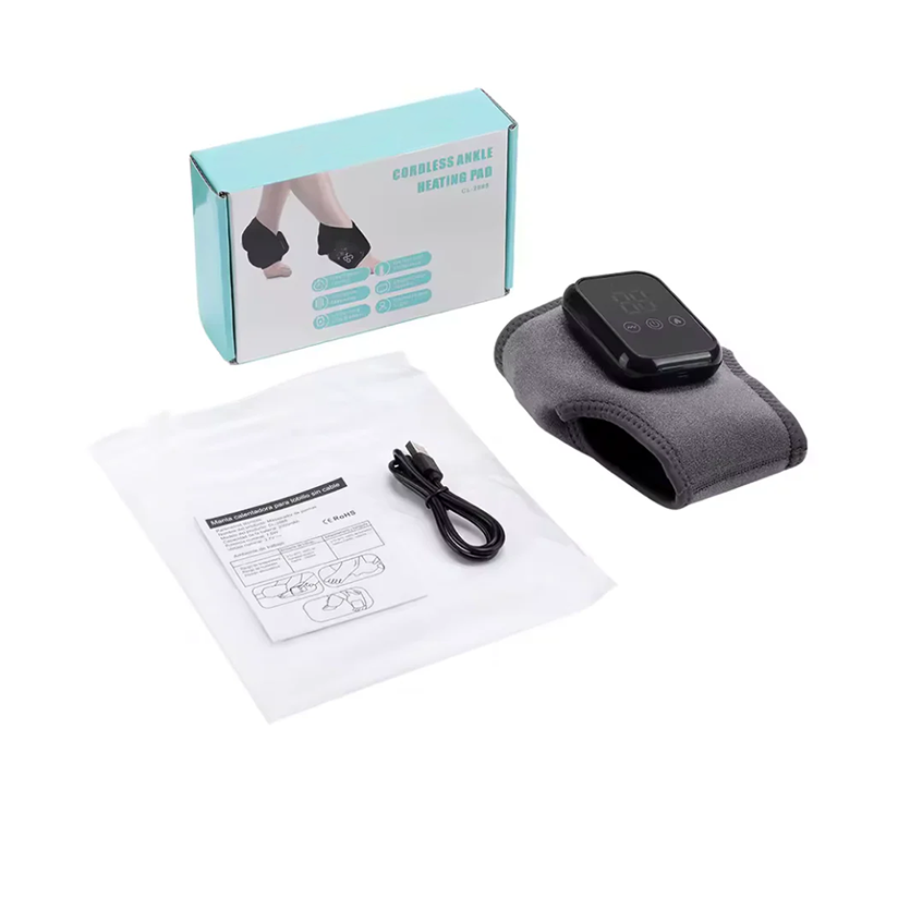 Ankle support massager with heating and vibration