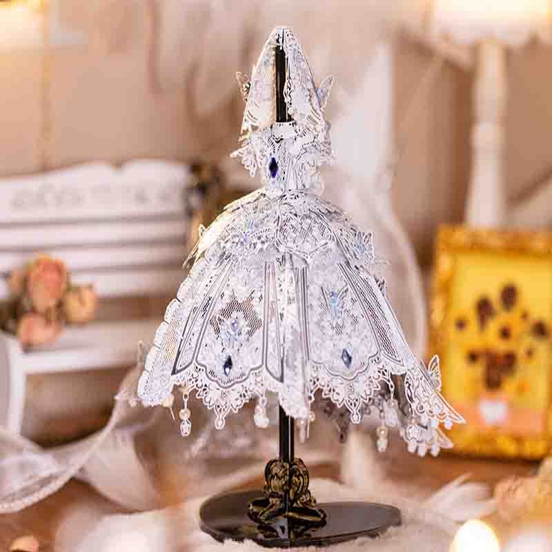 Lolita Wedding Dress 3D Metal Puzzle – Intricate DIY Model Kit