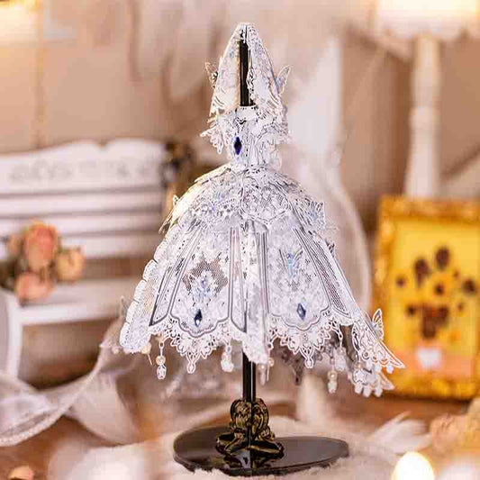 Lolita Wedding Dress 3D Metal Puzzle – Intricate DIY Model Kit