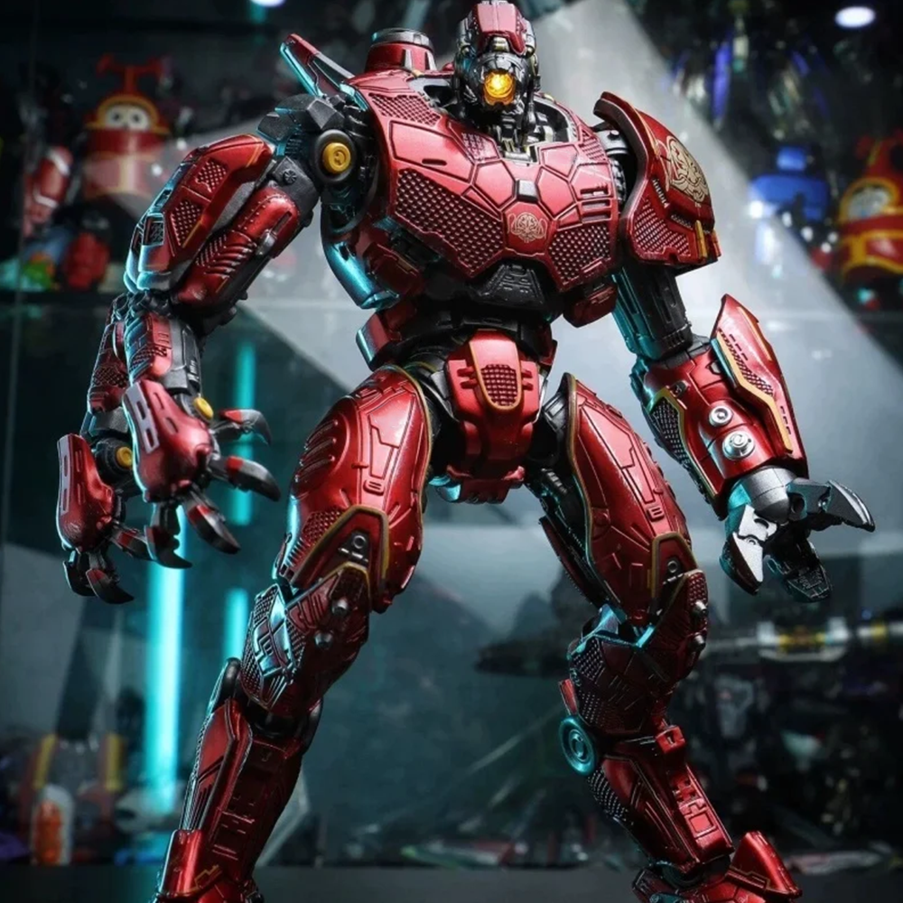 Crimson Storm Mech Figure Made of Heavy Alloy
