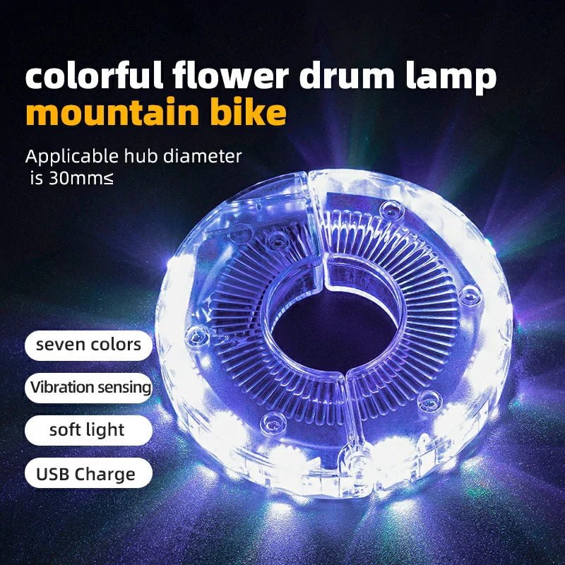 LED Hub Light – High Brightness Bicycle Hub Light for Kids, 7 Colors and 15 Light Modes