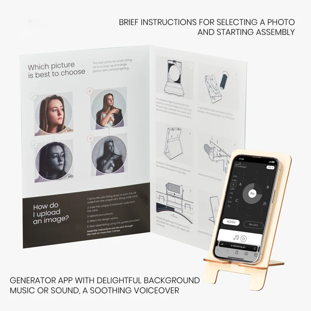 Handmade Creative Art Kit - Create paintings by wrapping silk threads