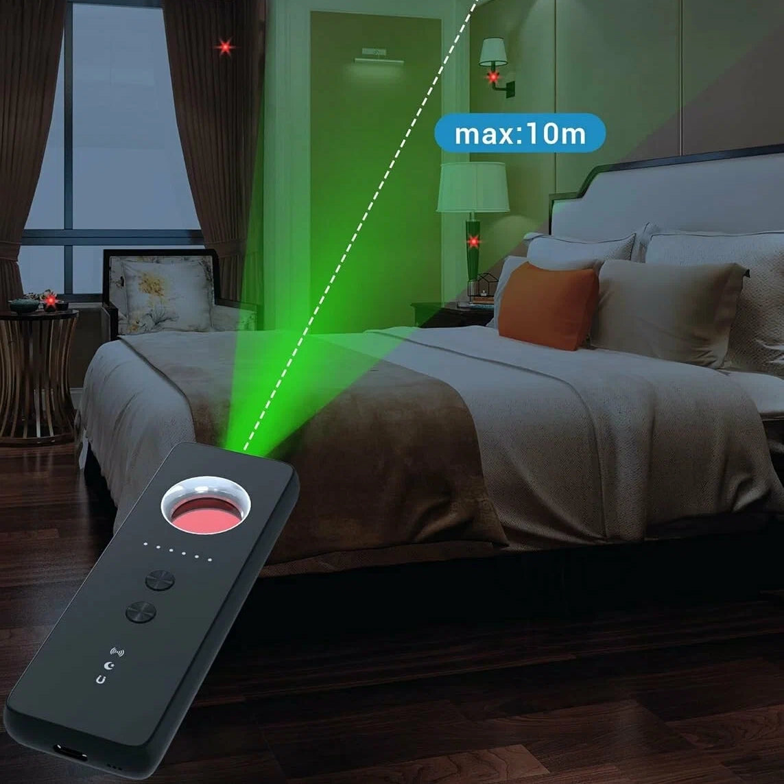 4-in-1 Hidden Camera Detector – GPS Tracker & Magnetic Field Sensor