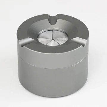 Outdoor ashtray with rotating lid, made of sturdy and durable stainless steel