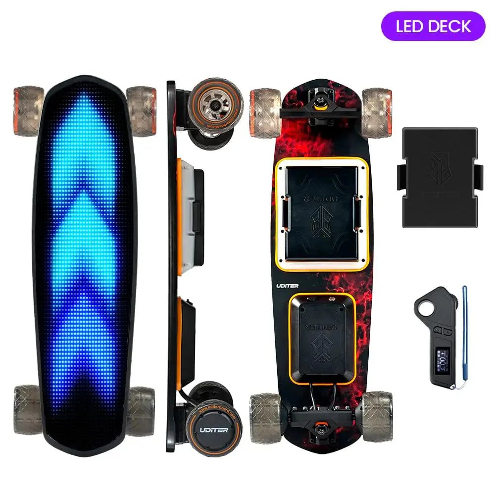LED skateboard dual 5.2A 189.8Wh batteries