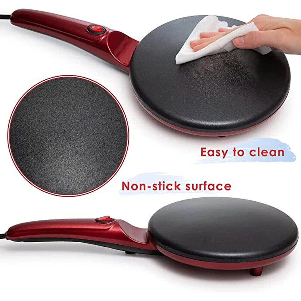 600W Electric Crepe Maker | Non-Stick Griddle Pancake Cooker