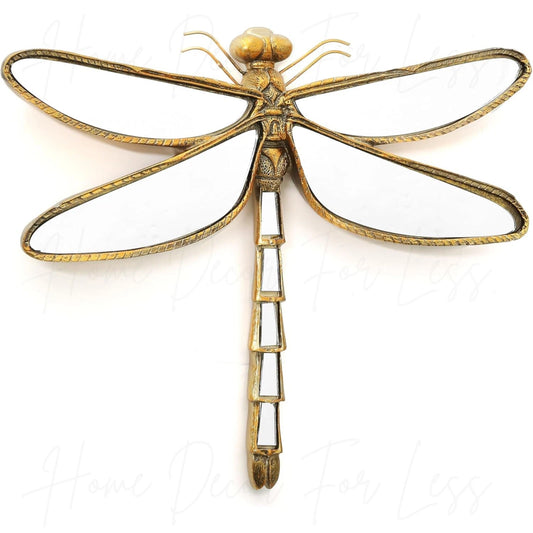 Bronze Antique Mirror Dragonfly Wall Decor Home Decoration