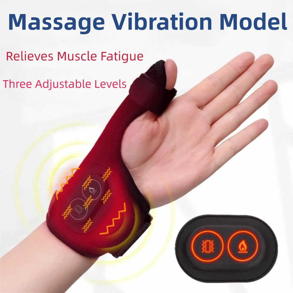 Thumb Wrist Support Sleeve – Heated Massage Wrist Brace with Hot Compress & USB Power